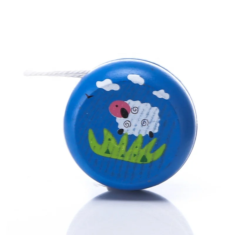 Wholesale Children Play Ball Game Kids Classic Natural Wooden Yoyo Toy