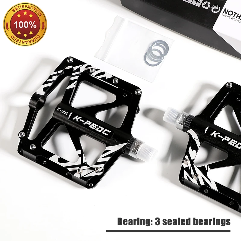 New Image 3 Bearings Bicycle Pedals Ultralight Anti-slip CNC BMX MTB Road Bike Pedal Cycling Sealed Bearing Bike Pedals