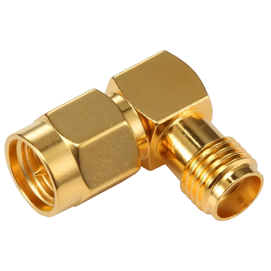 Right Angle 90 Degree SMA Male to SMA Female connectors Adapter Kit SMA Male to Female Coaxial Connector RP Adapter