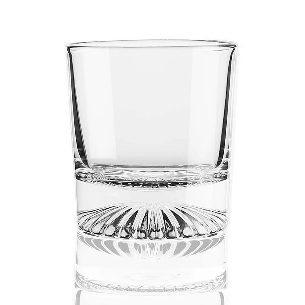 Custom Logo Customizable Bottom Pattern Lead Free Luxury Heavy Base Whisky Glasses Old Fashioned Whiskey Glass