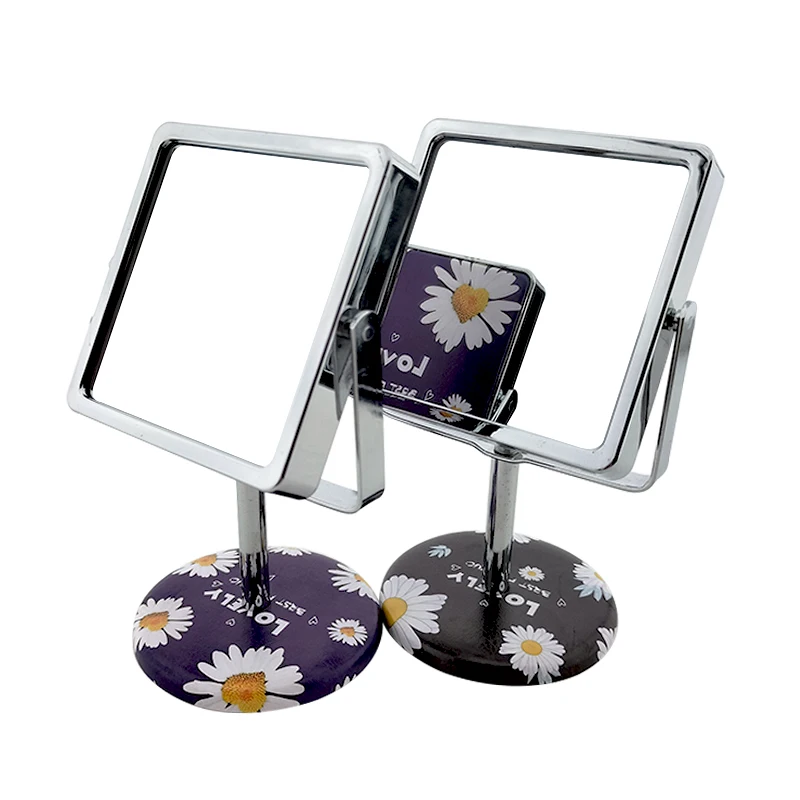 Прямая продажа от производителя пластиковое вращающееся квадратное стоячее голливудское зеркало для туалетного столика декоративное