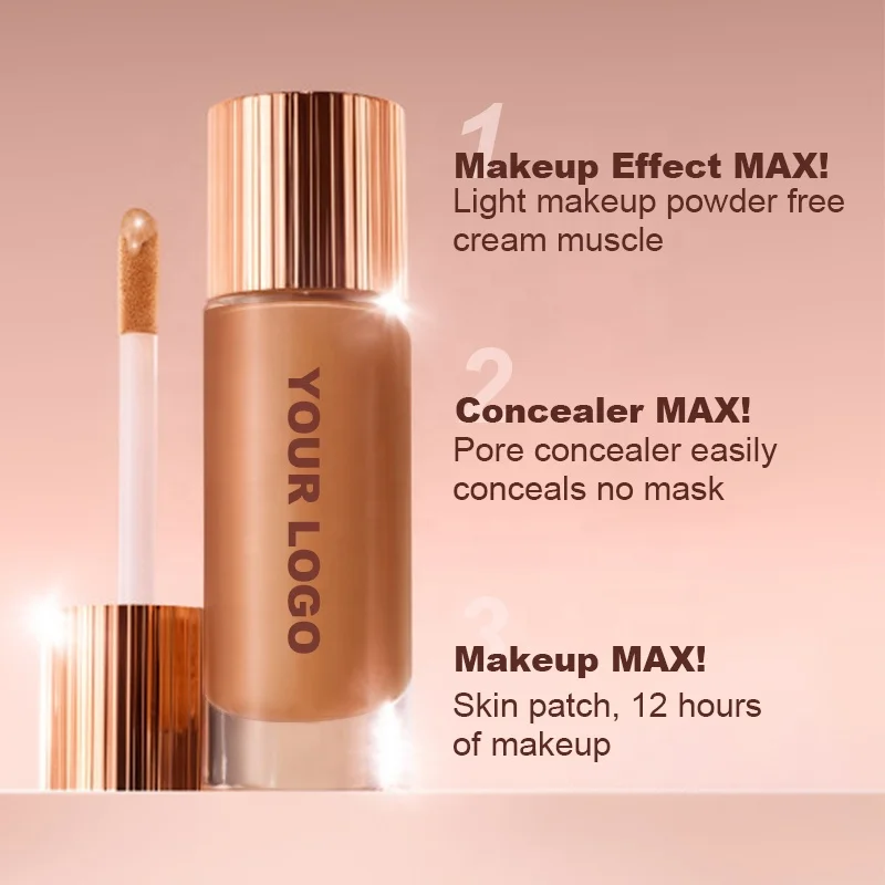 High Quality Foundation Full Cover Waterproof Oil-free Foundation Makeup Liquid Foundation Makeup Waterproof And Matte