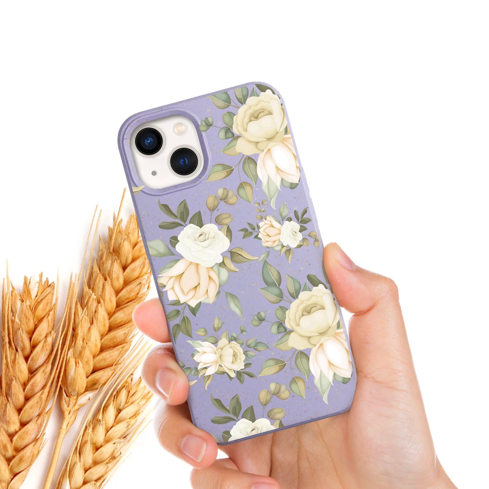 Популярный полностью биоразлагаемый чехол для телефона iPhone 12 11 SE2 X Xr, удобный чехол для телефона с УФ-печатью для iPhone 13 Pro Max, чехол для мобильного телефона