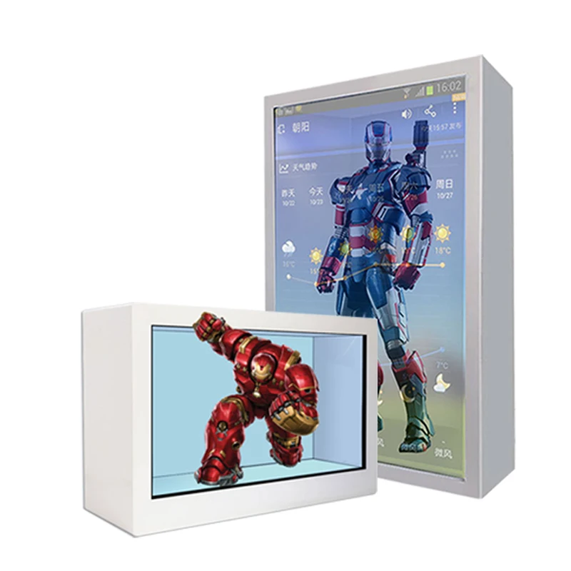 AI Virtual 3D Interactive LED Hologram Cabinet Transparent Indoor Holographic Cabin Screen Equipment Human-Size Holographic Fans