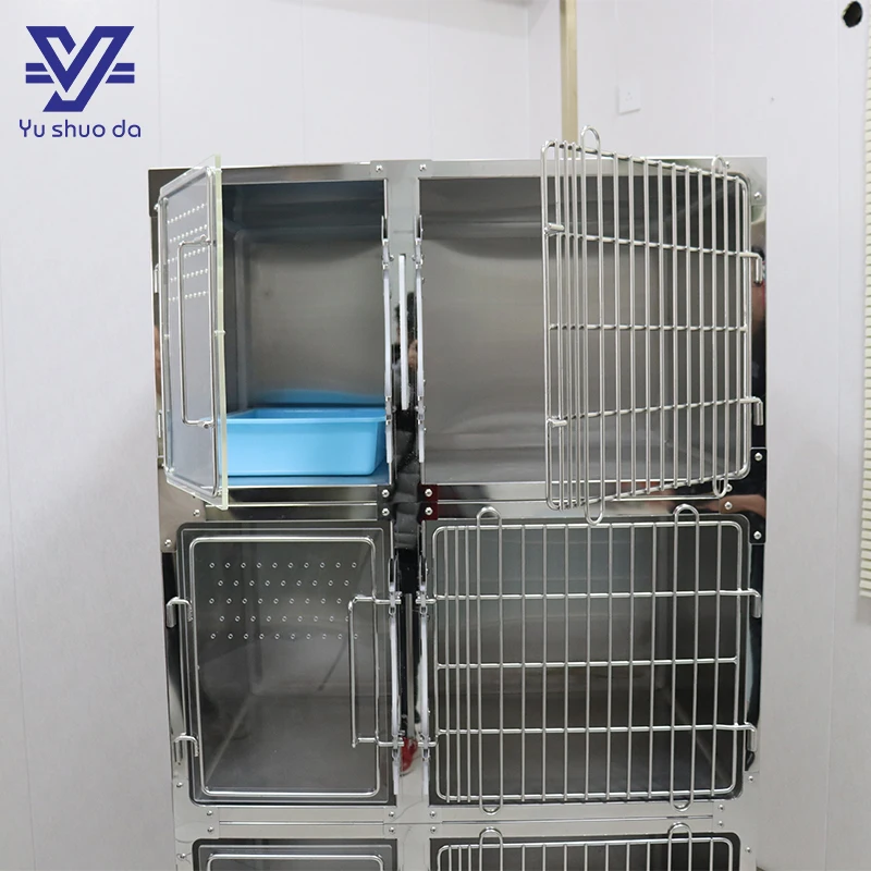 Hospital veterinary cat anti-scratch cage