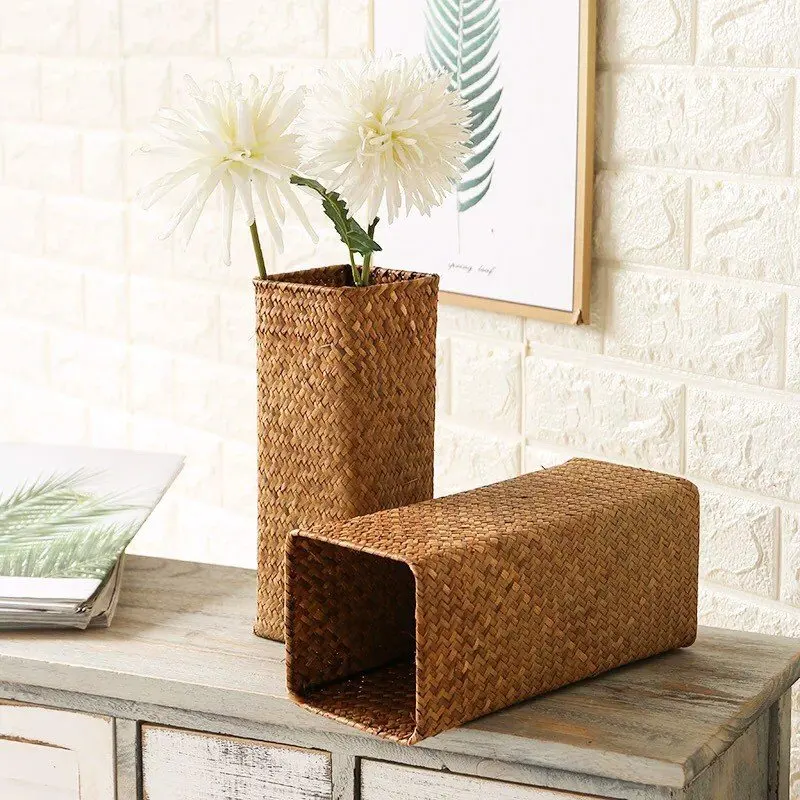 Factory Custom Different Size 100% Organic Bamboo Flower Rectangle Pot With High Quality