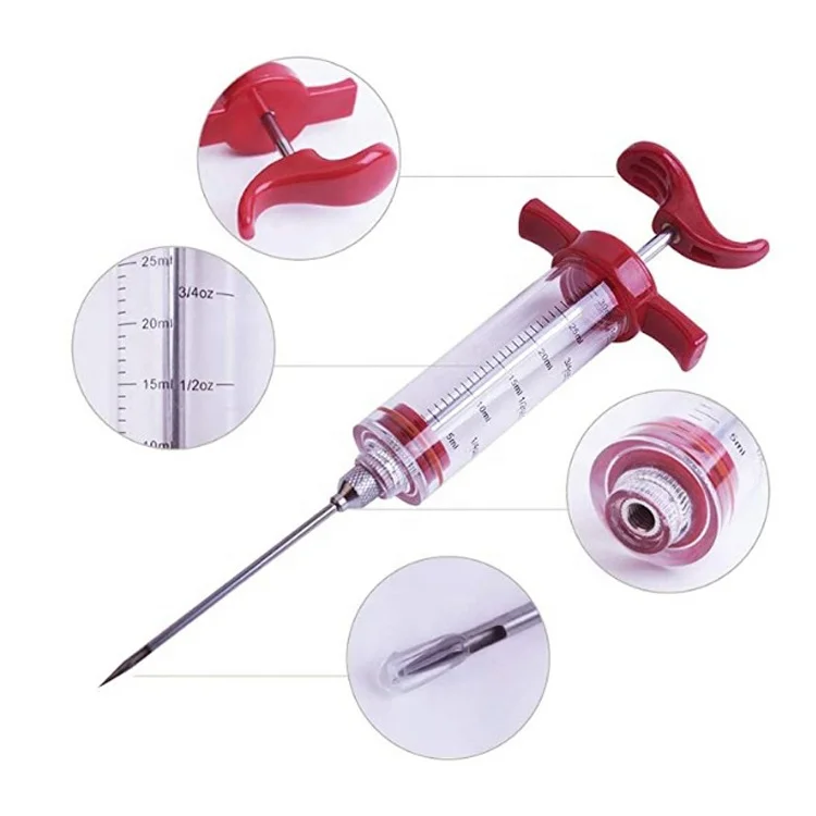 Heavy duty meat Injector beef marinade injection syringe