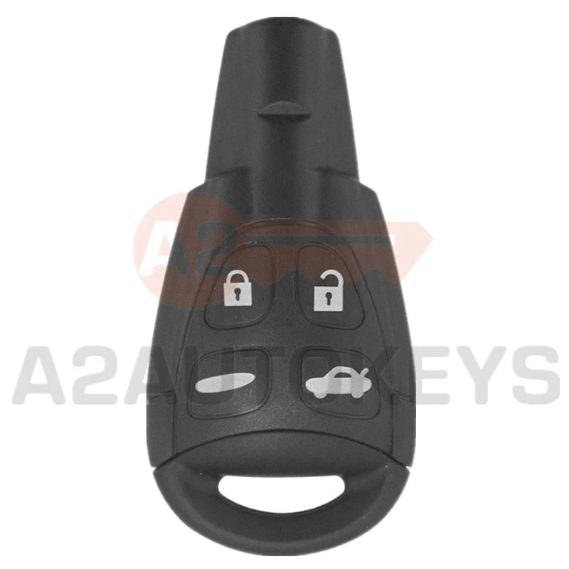 A2AUTOKEYS For SAAB 93 95 9-3 9-5 WF 2003-2011 LTQSAAM433TX 4 Buttons 433 MHZ ID46 Chip Smart Remote Car Key With WT47T Blade