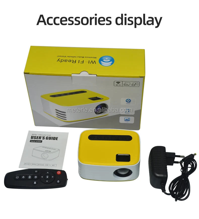 Phone Portable Projector Home Theater Smart Mini Movie Led  Projector 4K Support 300 ANSI Lumens Outdoor Projector