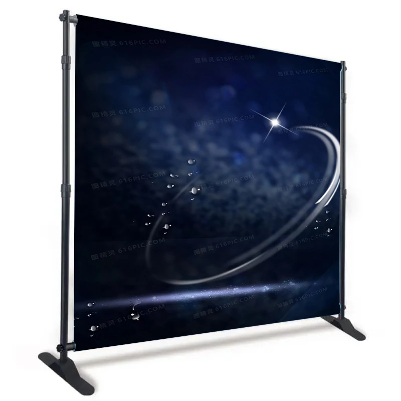Large Wall Telescopic Aluminum Adjustable Backdrop Banner Stand Portable Step Repeat Fabric Display for Promotion Advertising
