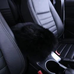 Накладка на подлокотник автомобиля накладки центральную консоль из пушистой овечьей шерсти защитный чехол для подлокотника универсальная защита