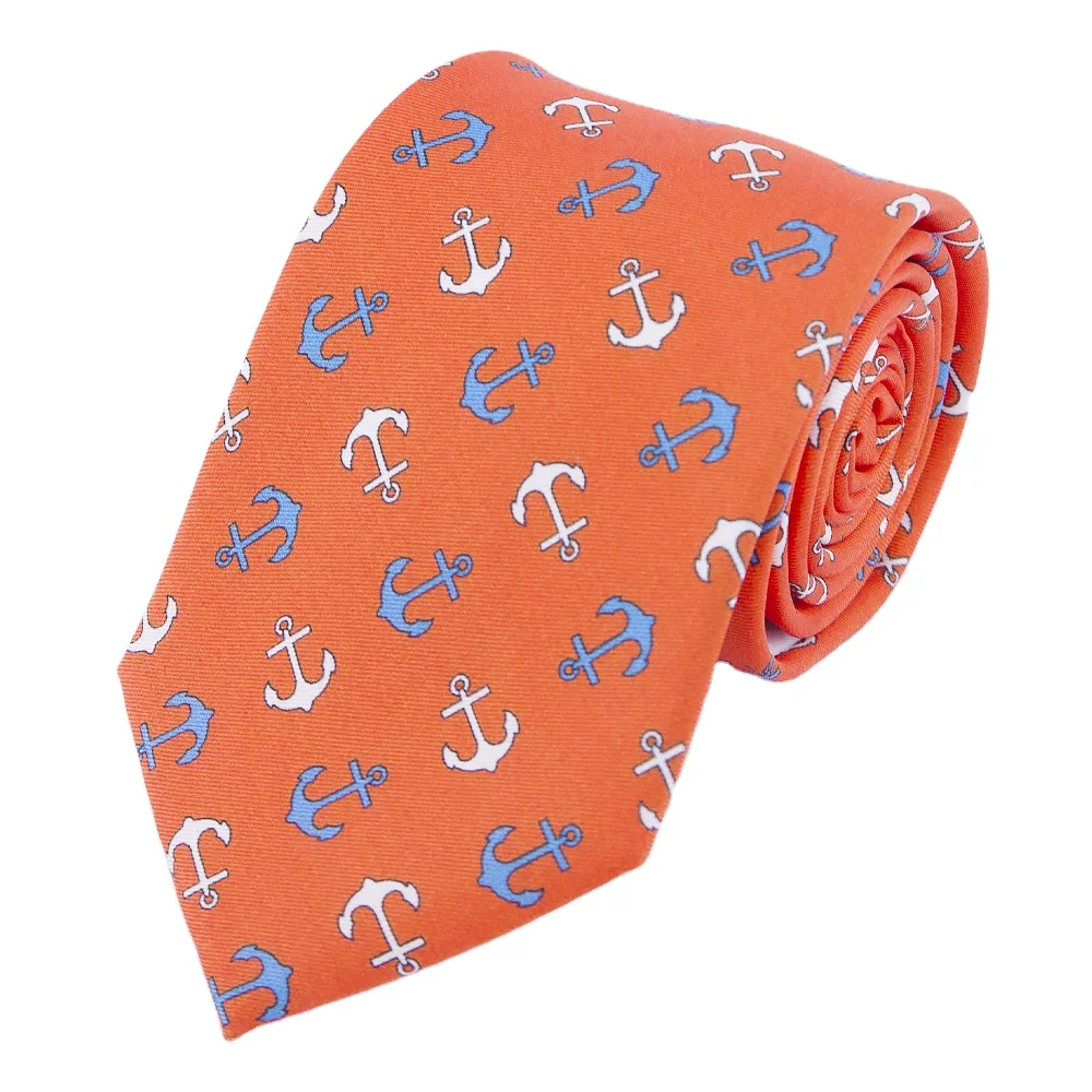 Manxiang Handmade Italian 100% Pure Cravat Organic Silk Digital Printing Custom Corbata Necktie Red