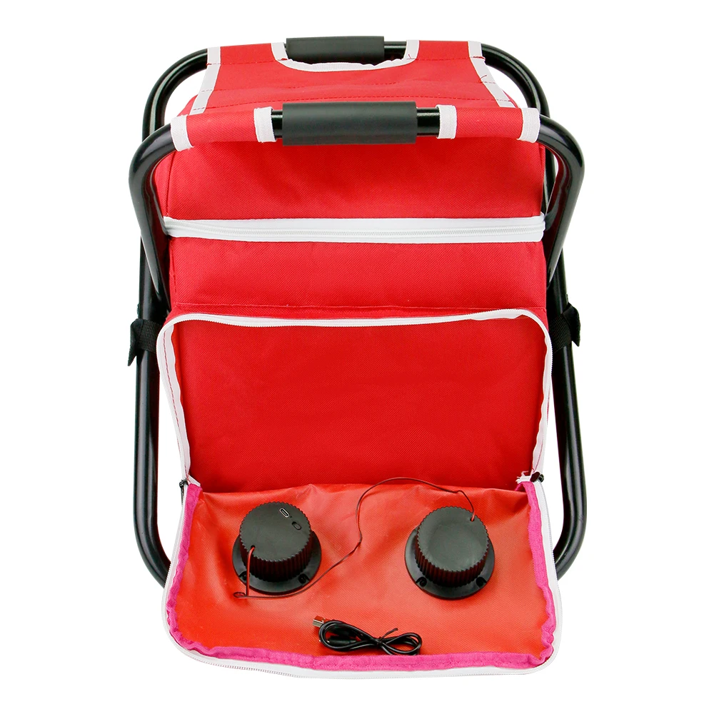 Picnic Chair & Insulated Soft Cooler Bag with Built in Rechargeable Bluetooth Speaker for picnic camping beach party