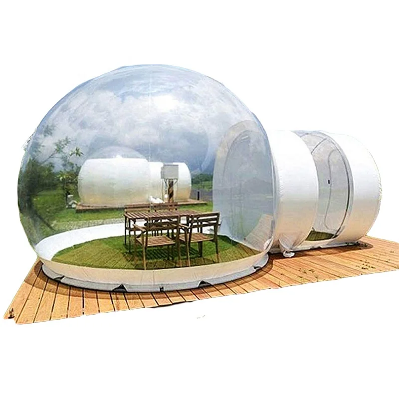Inflatable Husky Bubble Dome Winter Tent Transparent D-Ring Greenhouse For Outdoor Camping