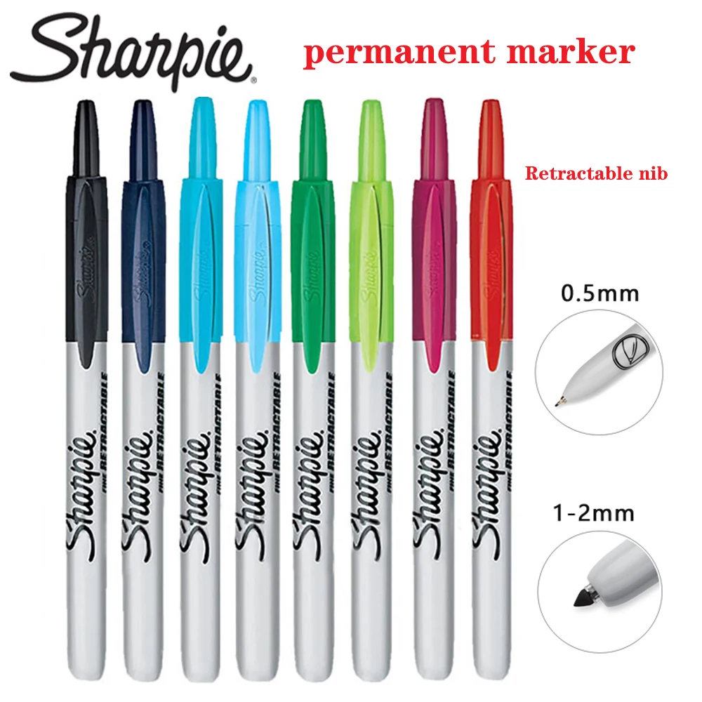 Sharpie Fine-Tip Retractable Fine Point Permanent Marker Pens