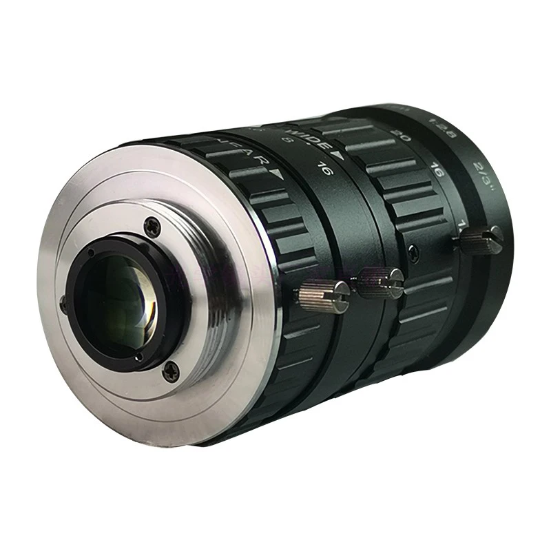 HD 5MP Zoom 12-36mm C-Mount Machine Vision Industrial Lens Without Distortion Professional Industrial Camera Lens