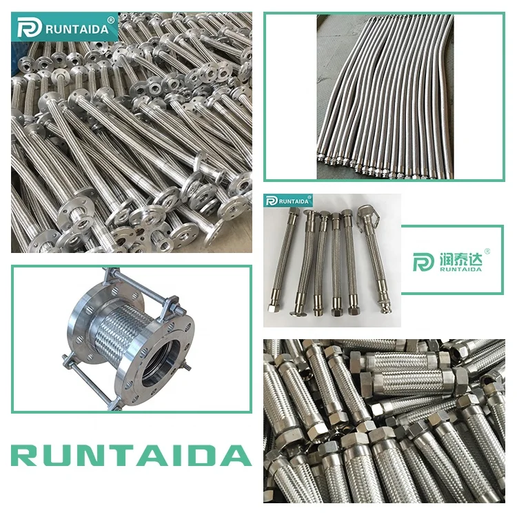 Stainless steel flange connection liquefied-petroleum gas flexible braided metal hose