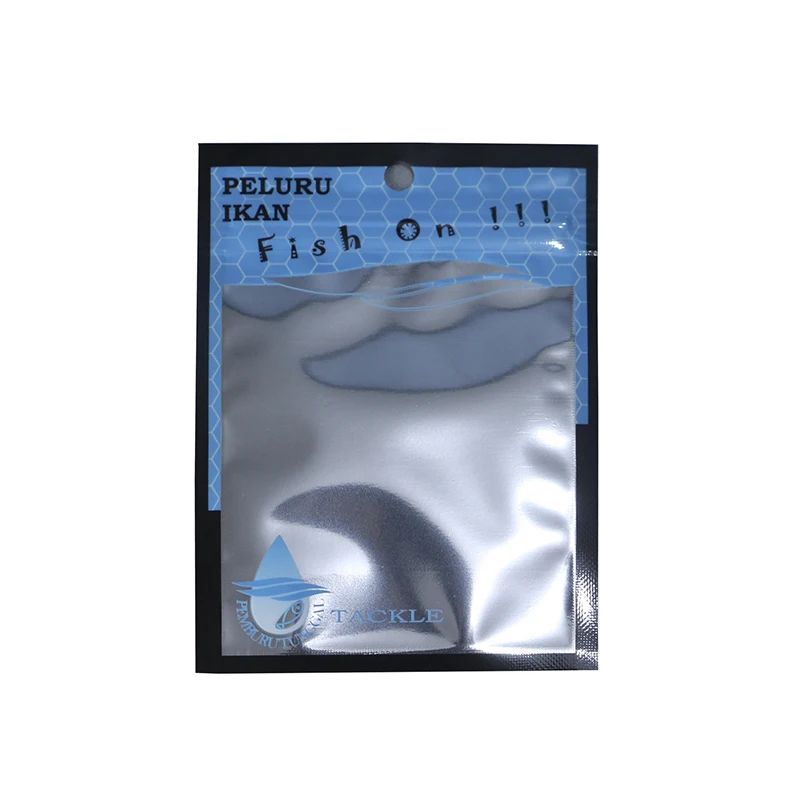 Customized logo Fish Bait Plastic Zip lock Packaging Bag Fishing Lures Customized Package Bag Custom Printed Heat Seal Pouch Bag
