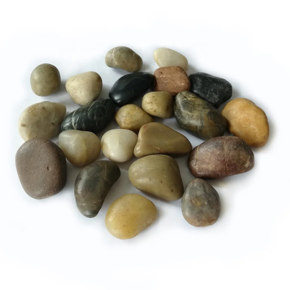 landscape multicolour cheap polished mixed pebbles