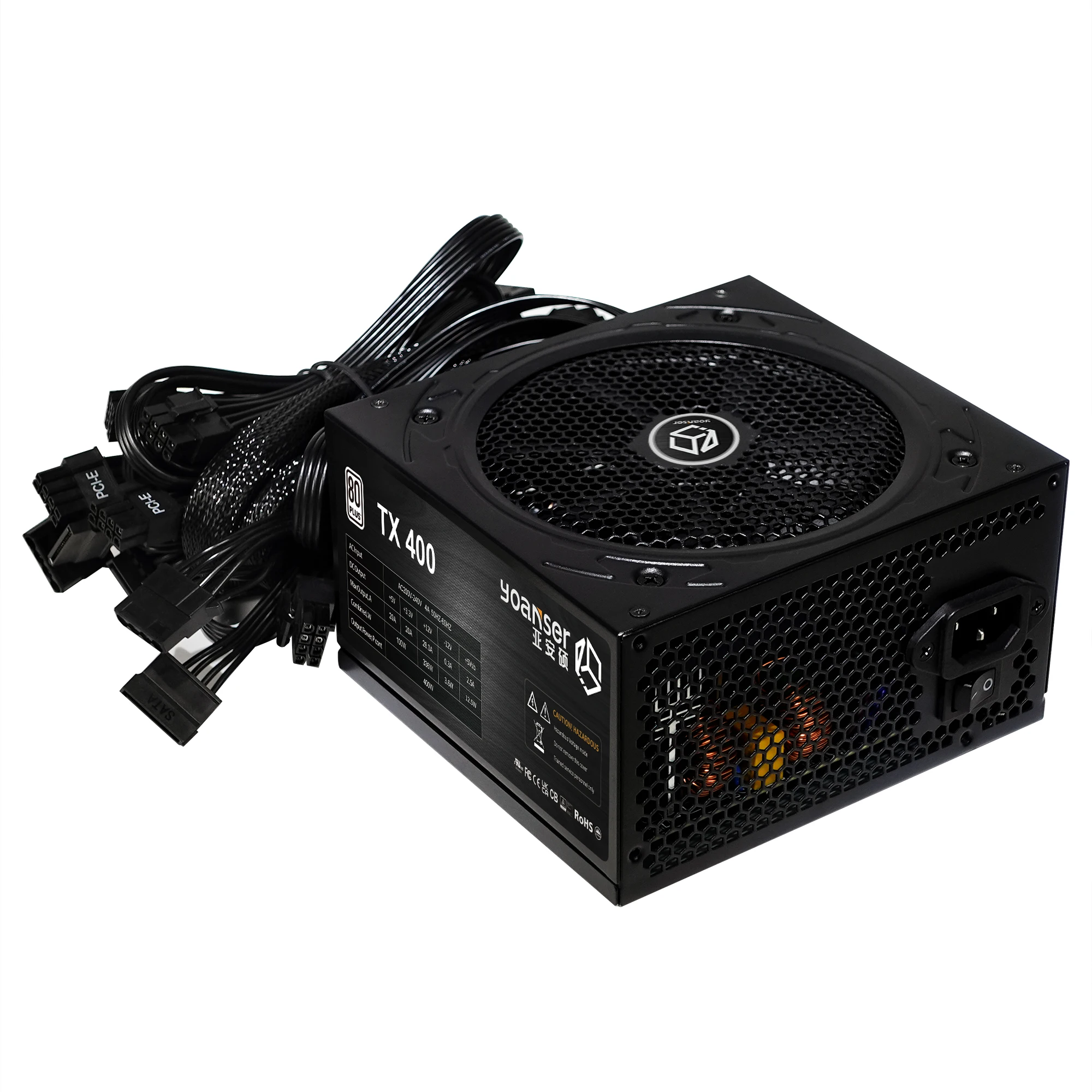 Premium black case 80+ ATX series AC100-240V 400W 500W 600W 700W computer pc power supplies