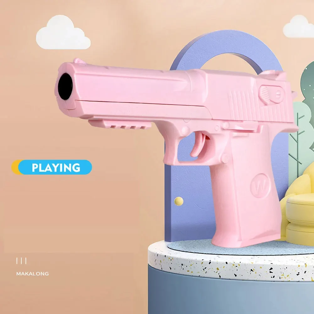 Children Toy Guns Desert Eagle Pistol Manual Handgun Toy Foam Shooting Model Launcher For Boys Girls Outdoor Games