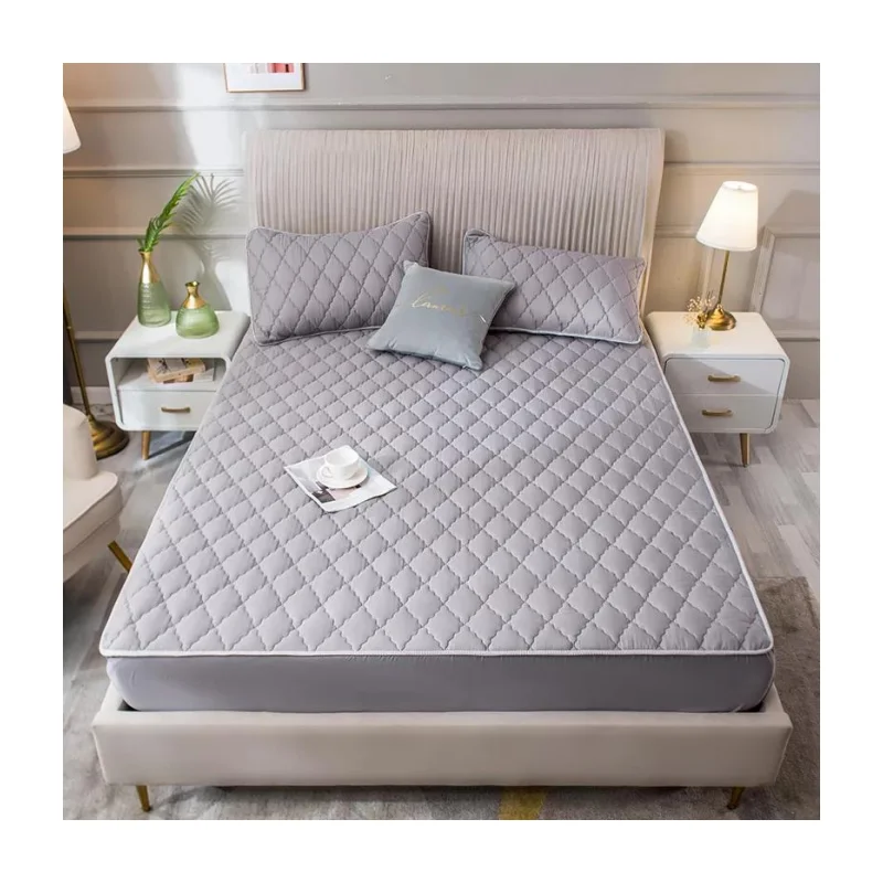 Quilted Mattress Pad Cover Elastic Fitted Waterproof Mattress Protector