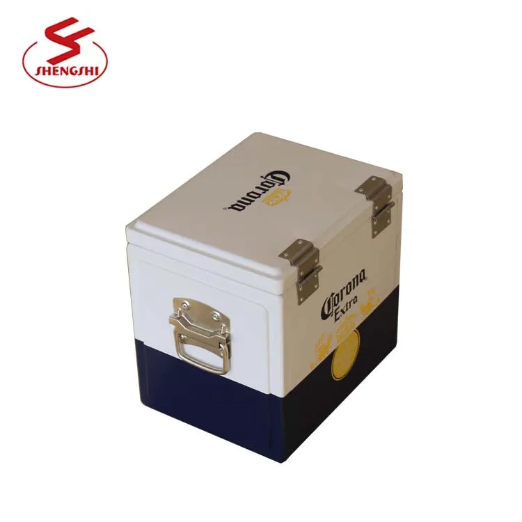 15 liter vintage corona metal ice cooler cooling box