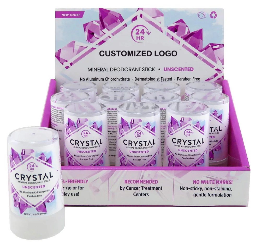 60g crystal deodorant push up stick alum stone