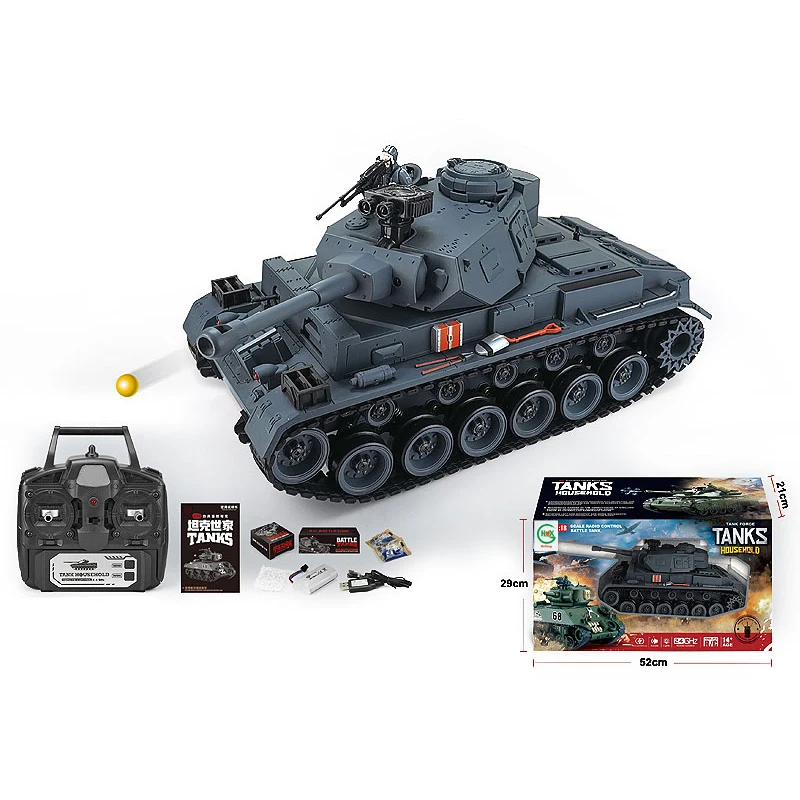 Best-selling tank shooting toys, wholesale electric 330 remote control rotary control tank toys
