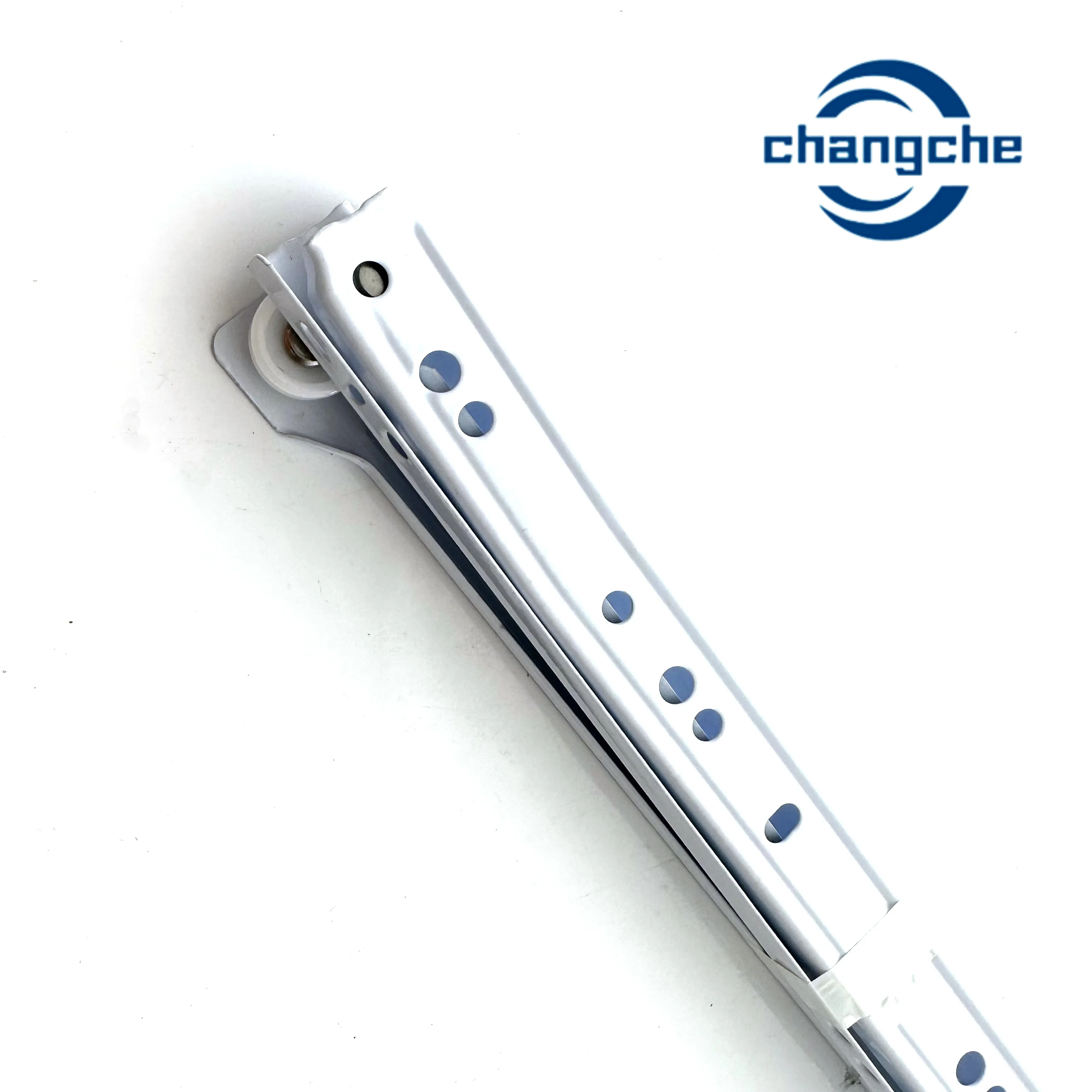 Furniture Accessories Telescopic Channel Rainbow Plating Steel Drawer Slide Kitchen Nylon Wheel Roller drawer slide rail