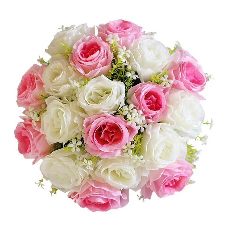 DREA wedding decorations silk Pomander Kissing Ball hanging rose flower balls wedding centerpieces