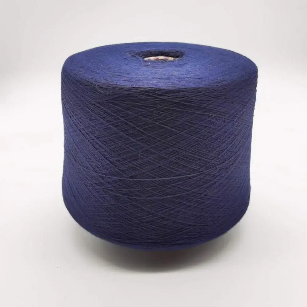 
28S/2 Colored spun 75 polyester 25 PBT knitting yarn weaving yarn 100% polyester cheap core spun yarn made in China 