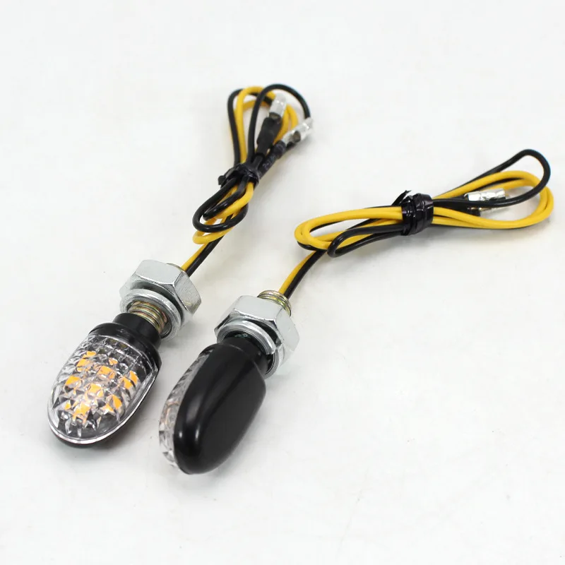Mini Size 12V Amber Led  Turn Light Signal Round Motorcycle Indicators Halogen Motorbike  Indicator Flasher Blinker