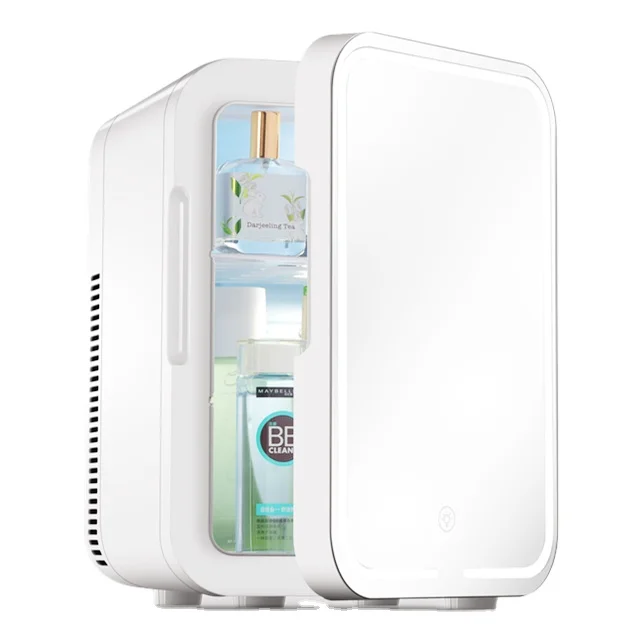 10L Portable Mini Cosmetics Refrigerator Cooling Heating with Makeup Mirror Mini Fridge