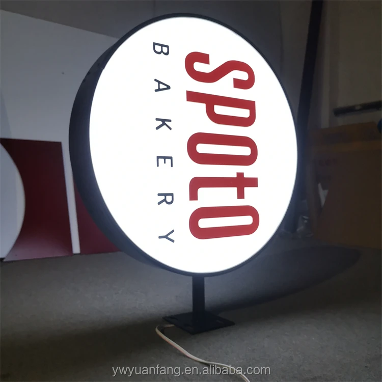 Custom Free Design Coffee Shop Signage Outdoor Lighting Advertising Sign Double Sided Light Box