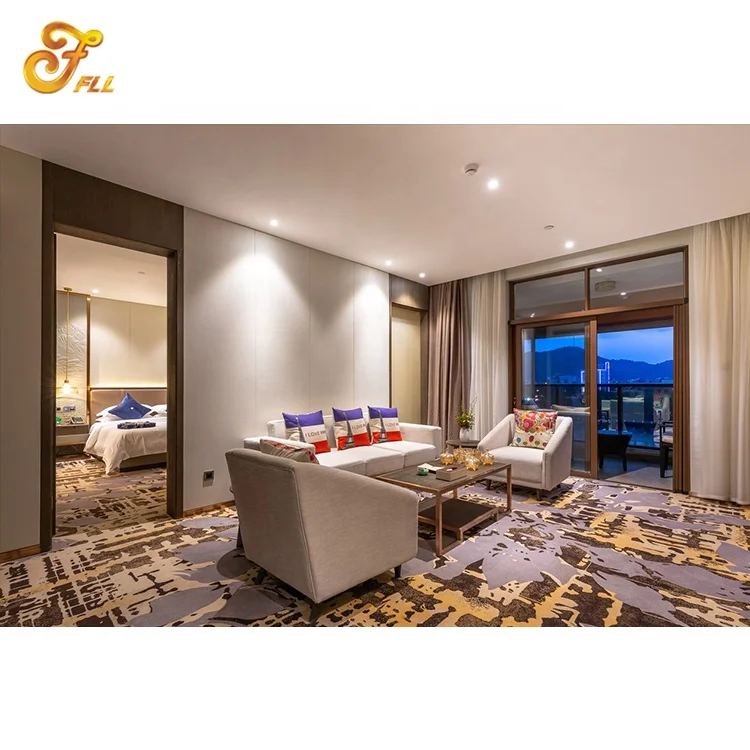 5 star Jiangshan International Holiday Hotel king modern style bedroom furniture full sets