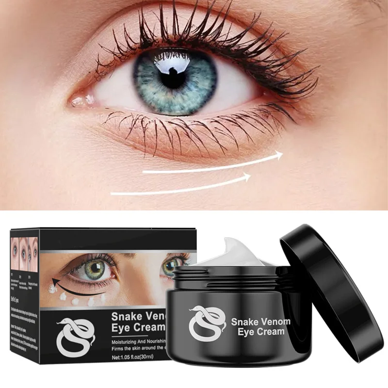 Private Label Skin Lifting Firming Eye Bags Removal Snake Venom Eye Cream For Dark Circles And Puffiness