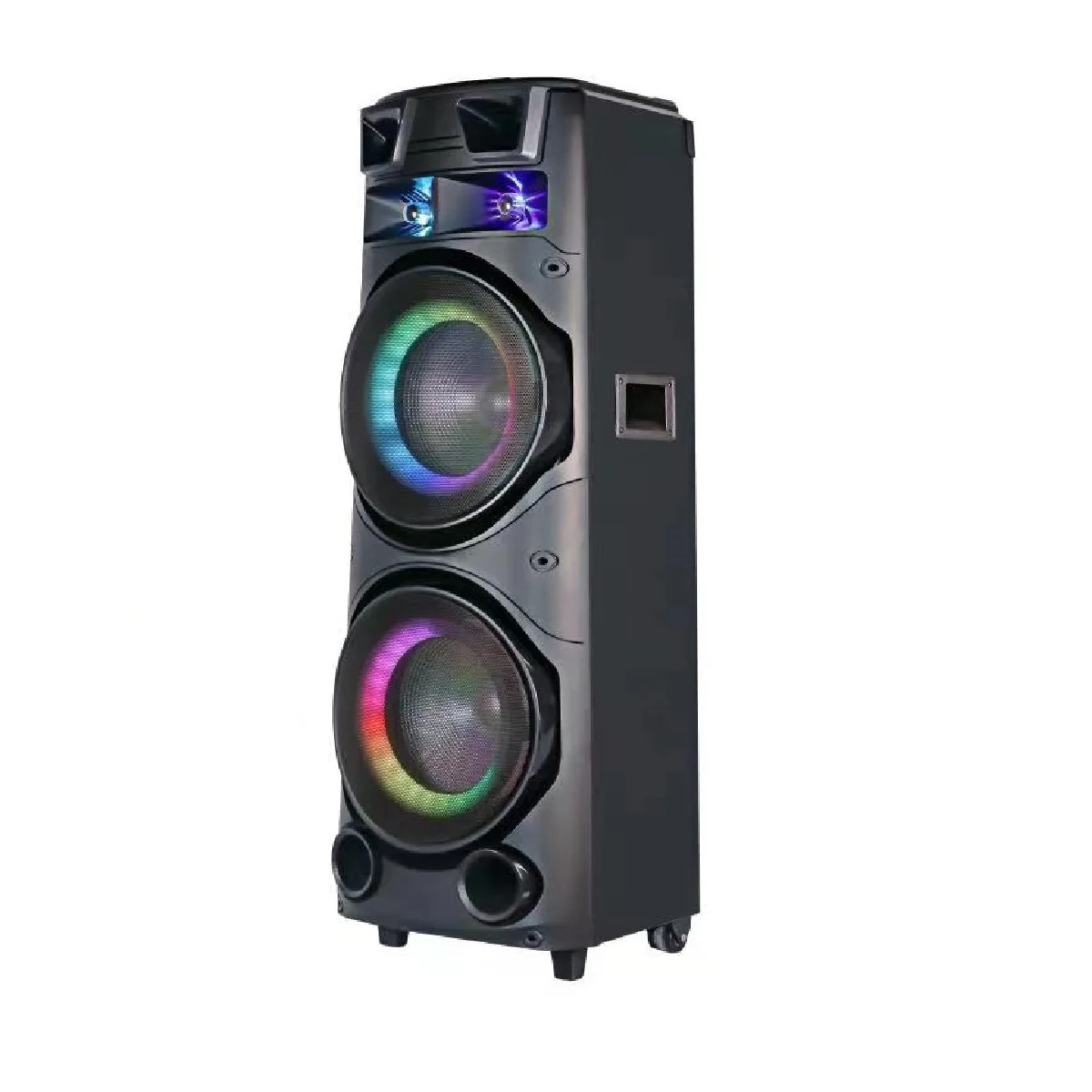 OEM Speaker Factory Directly Sell Double 12 inch DJ Sound Audio with USB/TF/AUX IN/MIC IN/