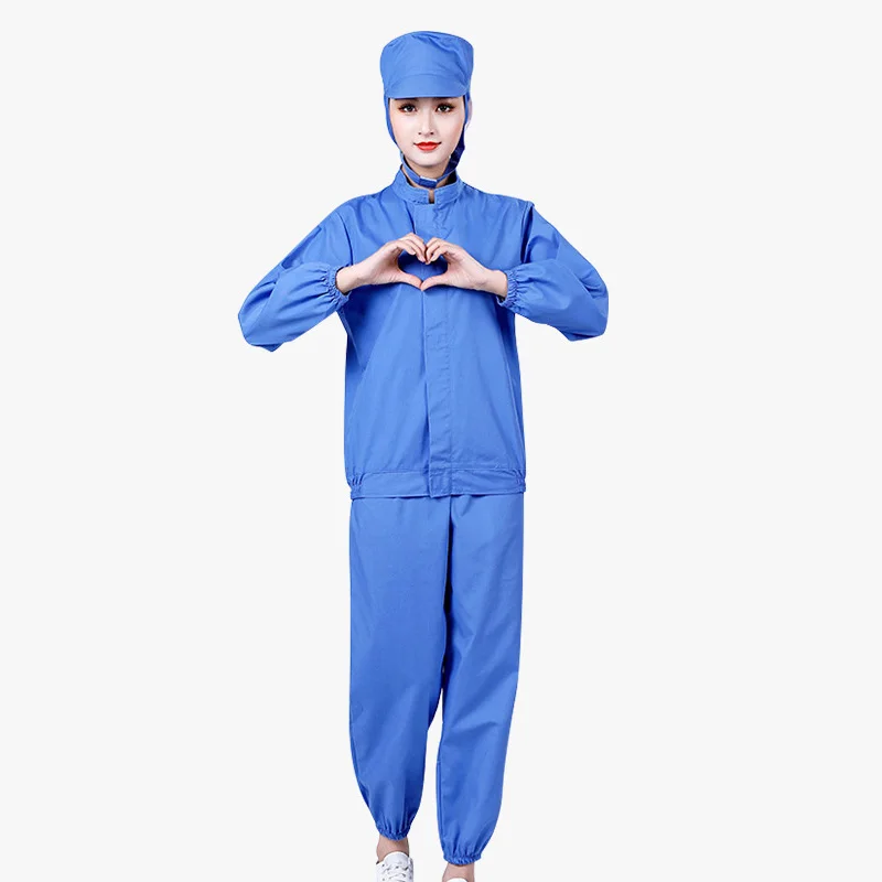 Summer food factory overall work suit work clothes men work clothes two piece workwear overalls