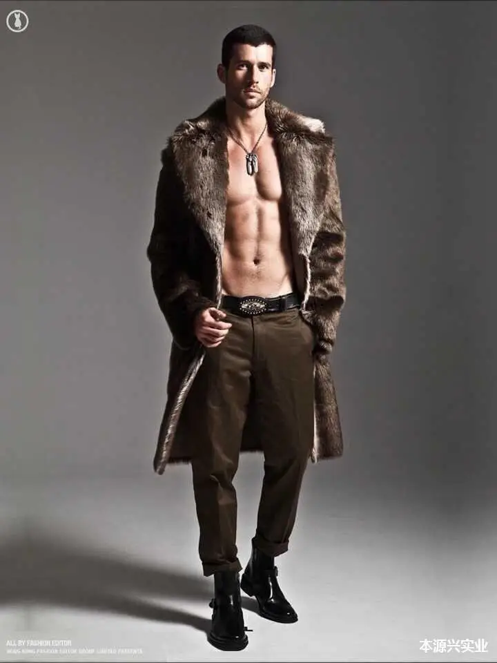 Shishi factory raccoon fur parka mens faux fur coat men