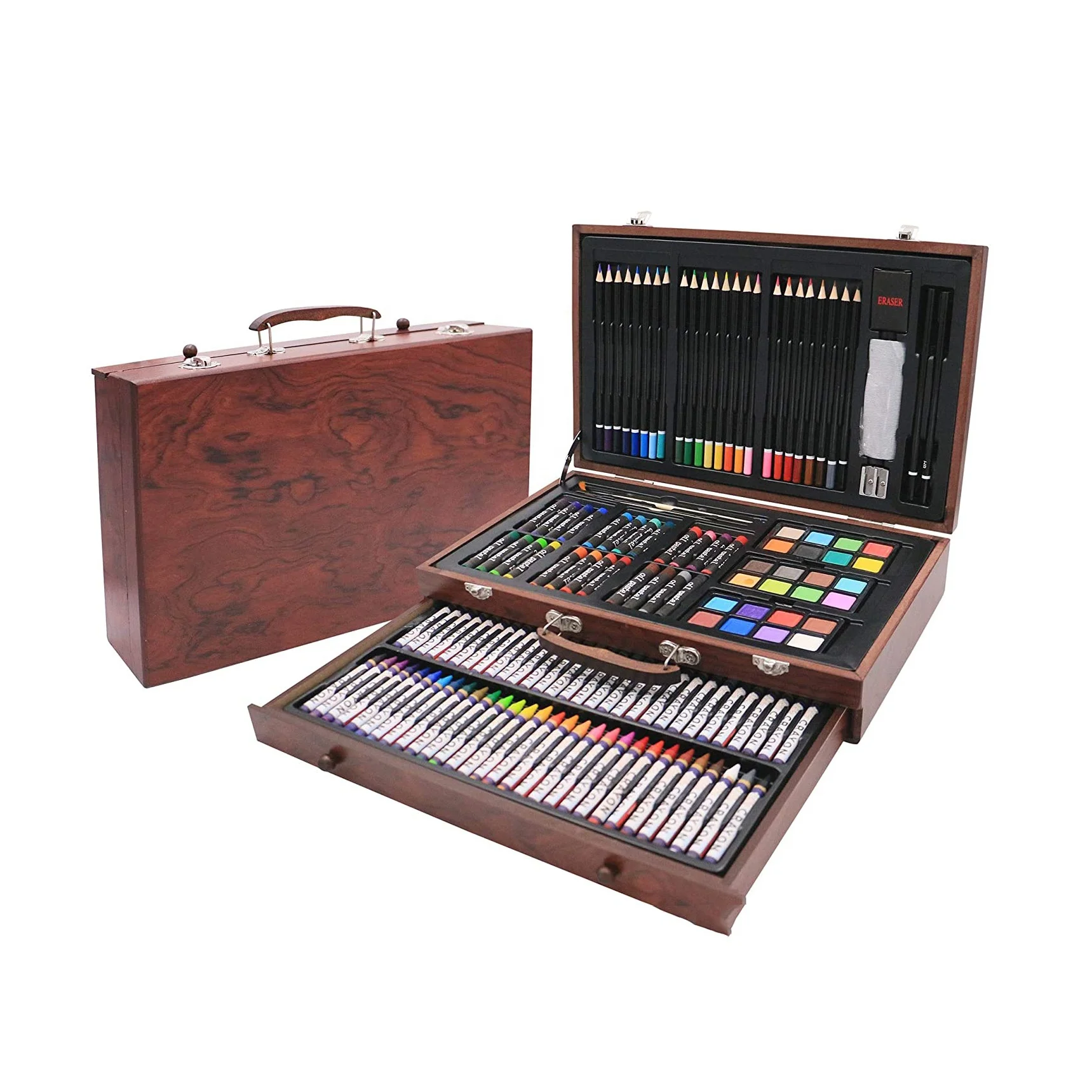 148pcs deluxe painting art set with wooden case art drawing set fpr art supplies gift set