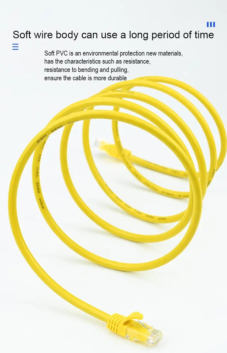 Wholesale 1Gbps 250Mhz PVC Variety Colors UTP Network Cat 6 Cable for Computer/Ps4