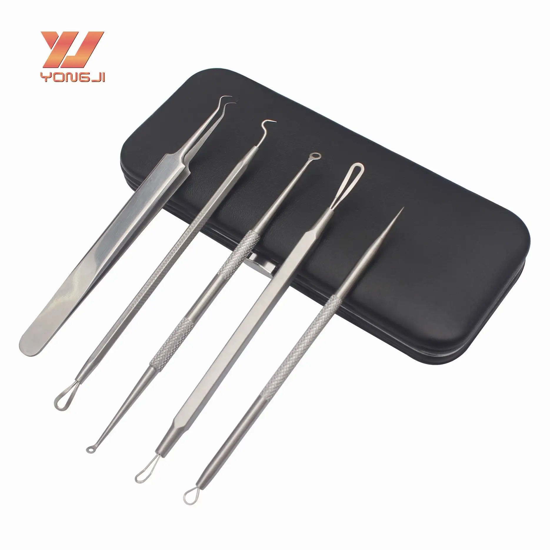 Best quality 5 blackhead kit blemish acne pimple remover extractor tool with wholesale price