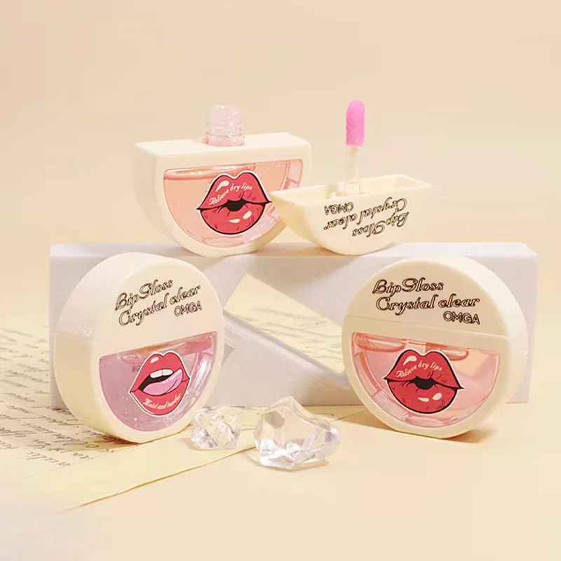 Wholesale OMGA Moisturizing  Lip Oil Hot Sale Moisturizing Lip Membrane  Hydrating Lip-shaped Vegan Waterproof Makeup