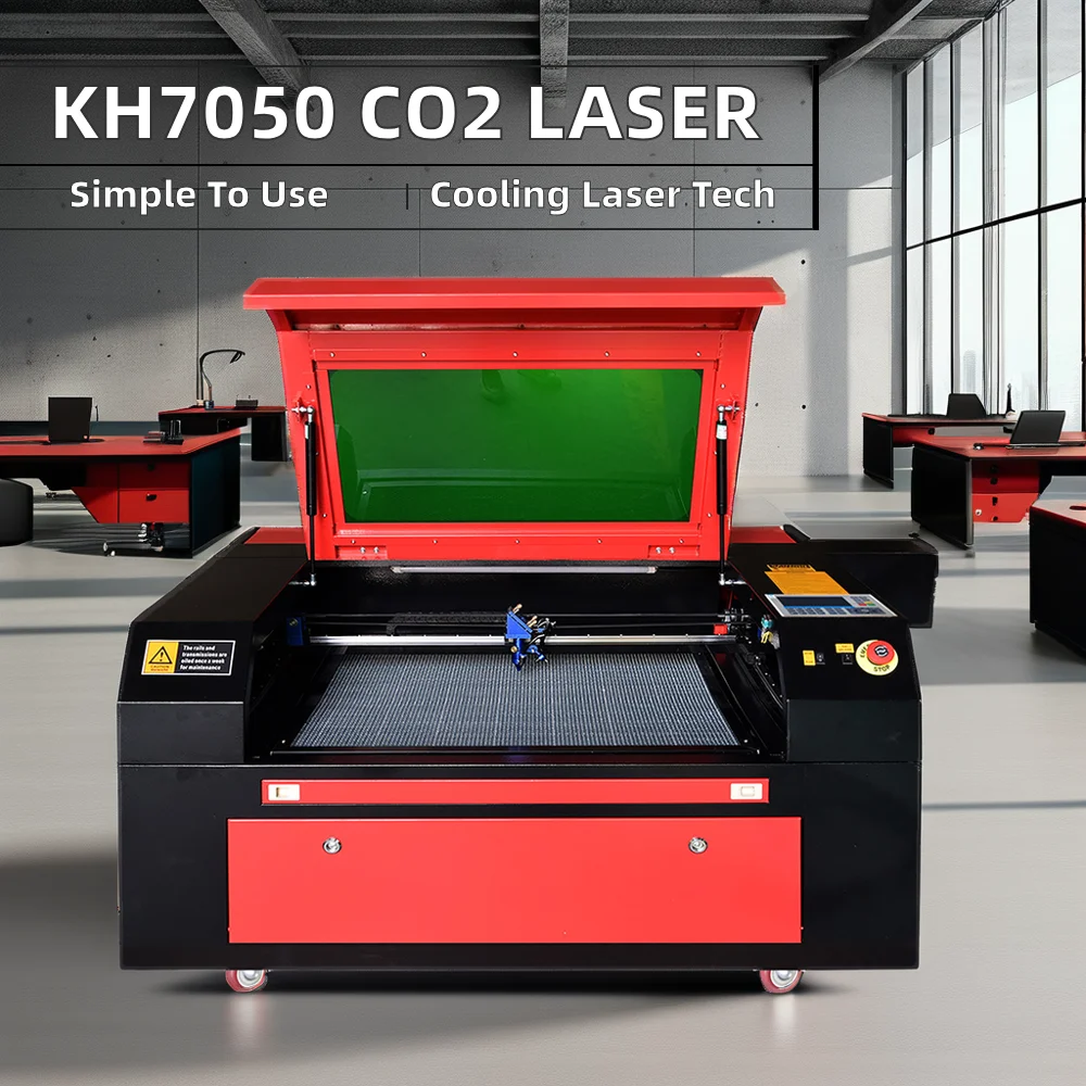 KEHUI 7050 CO2 laser engraving machine and laser cutting machine for wood acrylic with 57 hybrid stepper motor