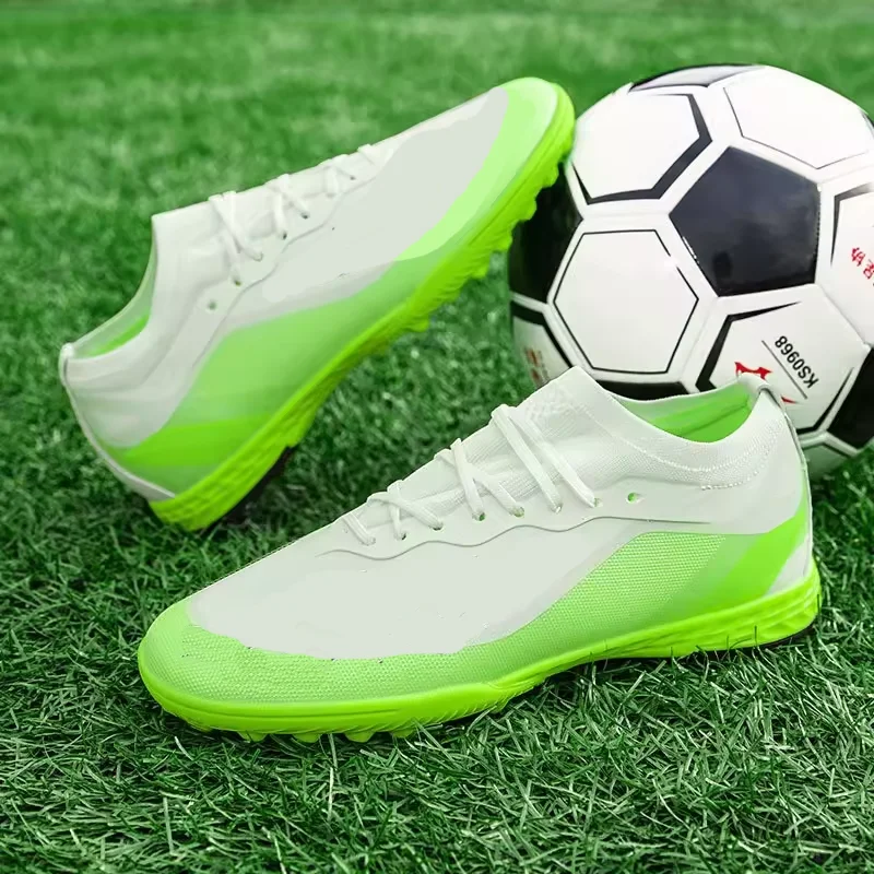 Professional High Top Breathable Training Sneakers Player Game Football Cleats Indoor Training Outdoor Turf Soccer Shoes