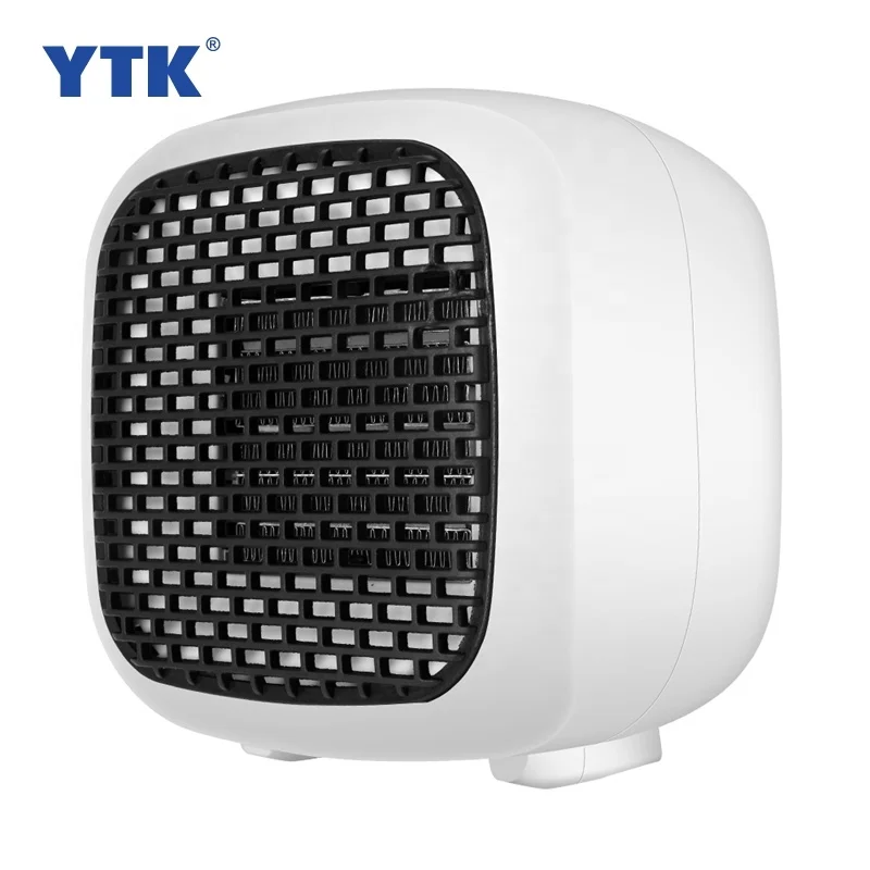 Portable Home Office Space Desktop Mini Electric Low Noise Double Temperature Control Protection PTC Ceramic Radiator Fan Heater