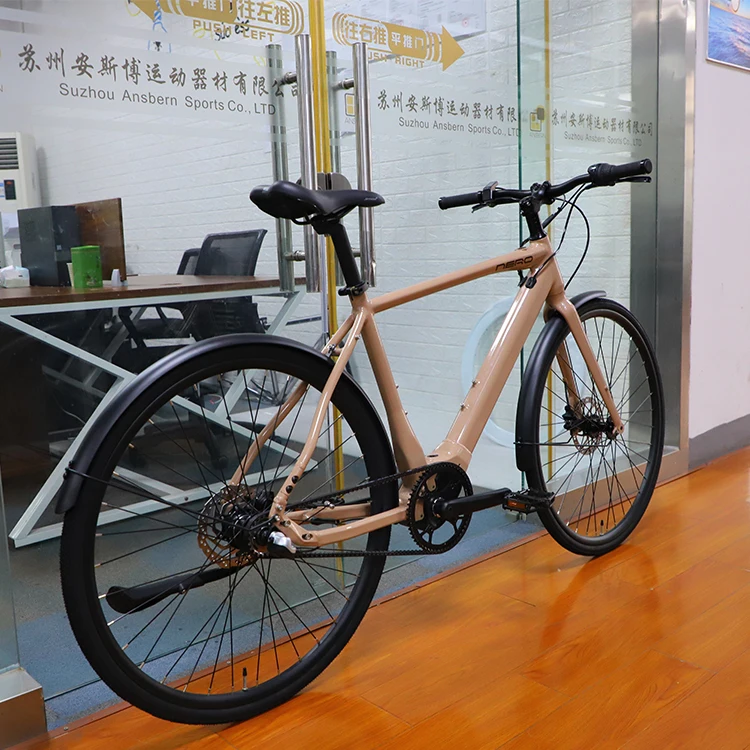 Ansbern New hidden Battery Gates Belt Drive E Bike 700C Electric Bicycle With Other Part 250w Brushless