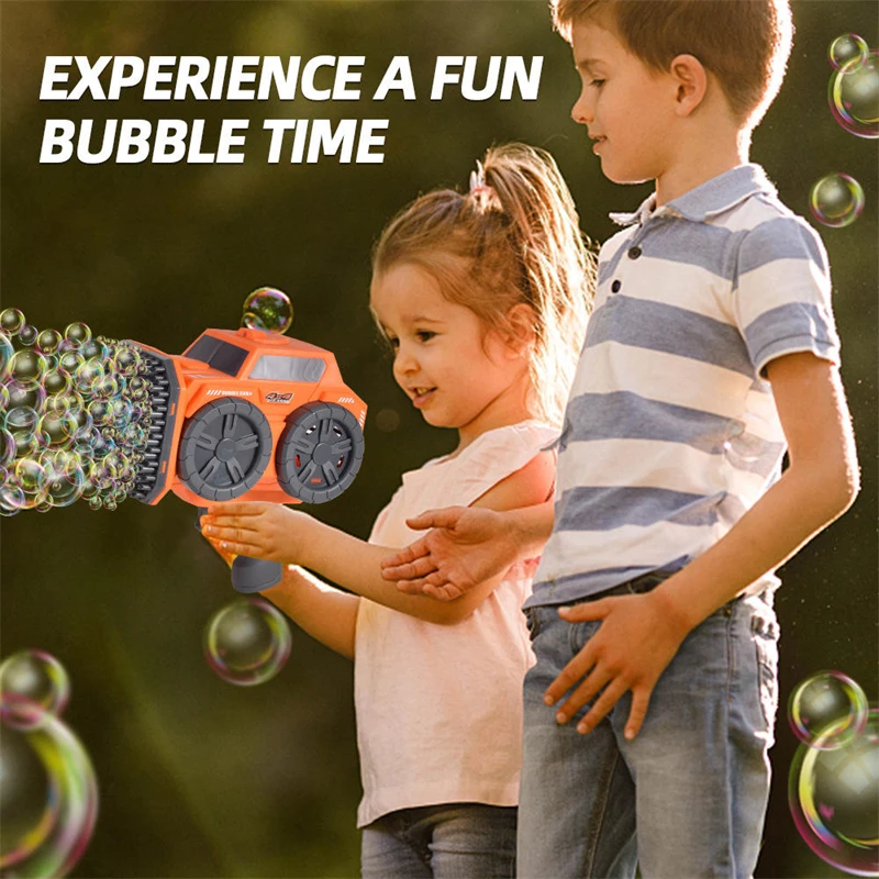 Large Size 139 Holes Electric Bubble Gun Toys Kids Summer Outdoor Soap Water Toys Automatic Bubble Blowing Machine Toy