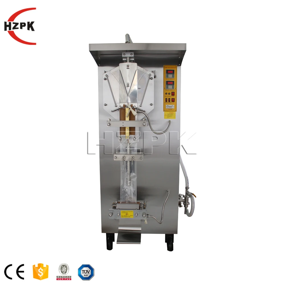 HZPK Sj-1000 Automatic Pouch Sachet Vertical Liquid Water Juice Printing Filling And Package Sealing Making Machine Italy